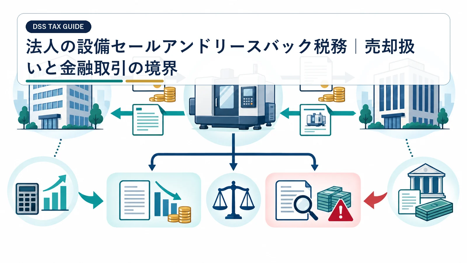 法人の設備セールアンドリースバック税務｜売却扱いと金融取引の境界