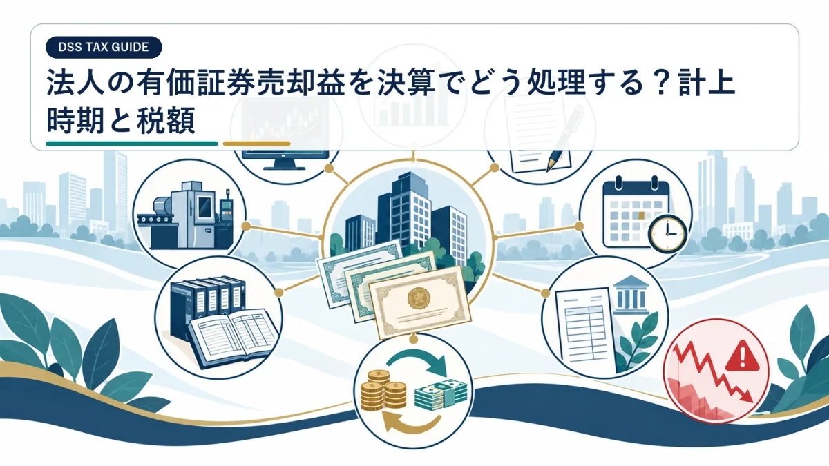 法人の有価証券売却益を決算でどう処理する？計上時期と税額