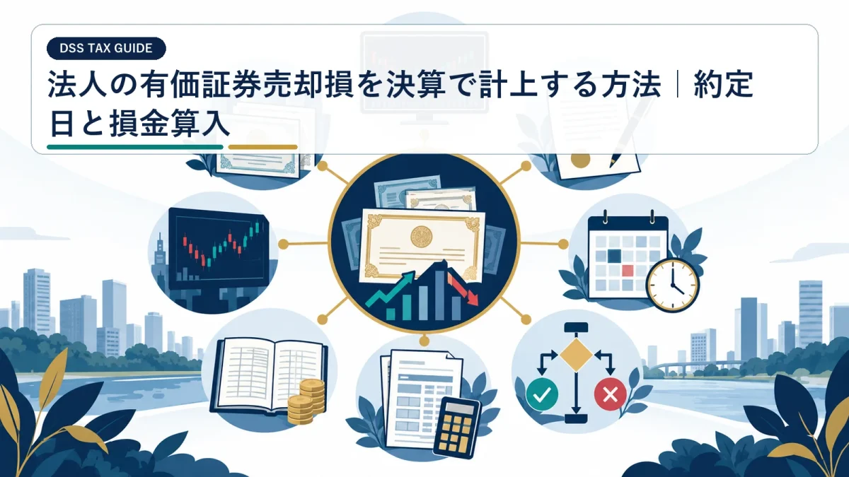 法人の有価証券売却損を決算で計上する方法｜約定日と損金算入