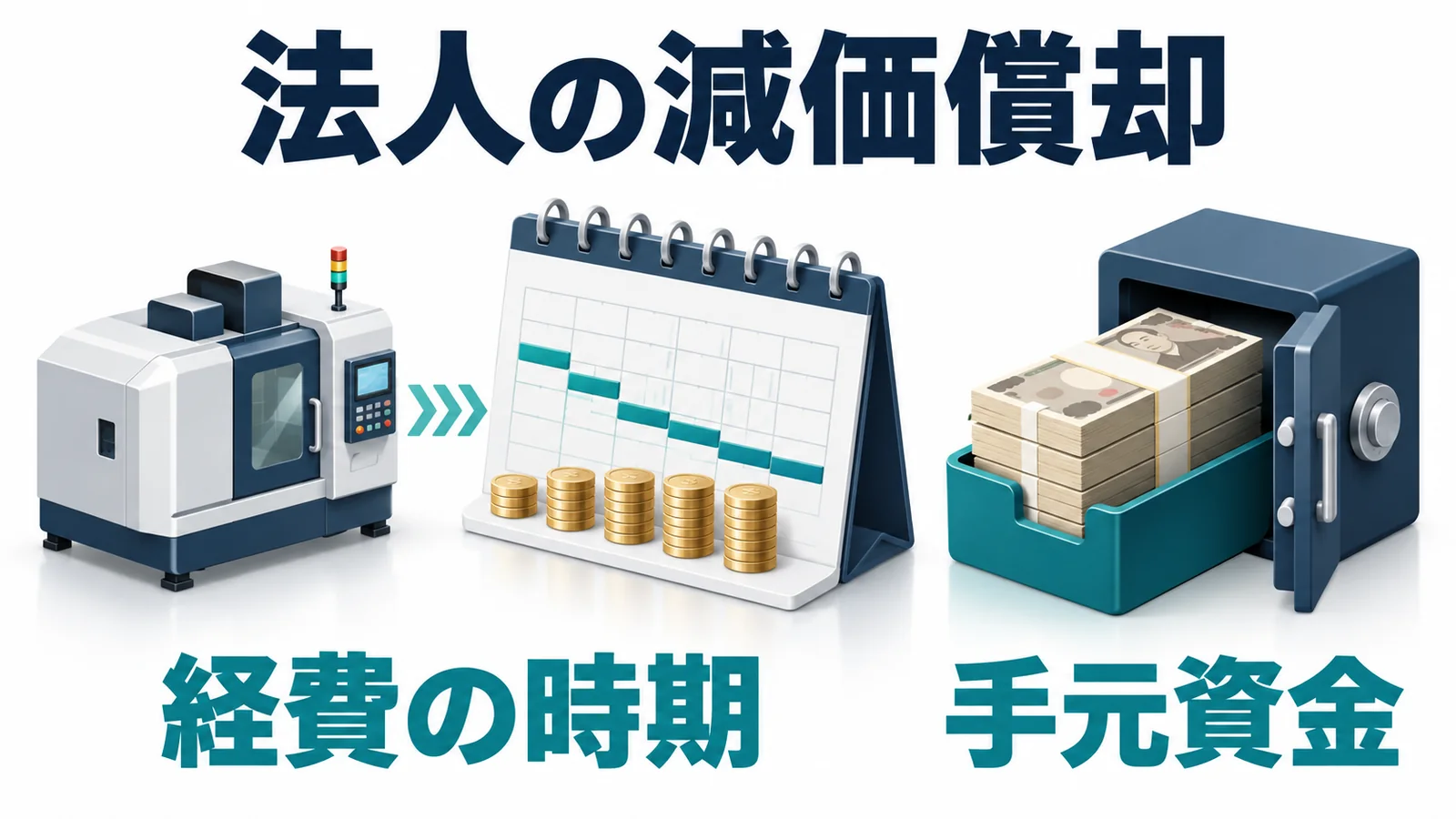 法人の減価償却：経費の時期・手元資金