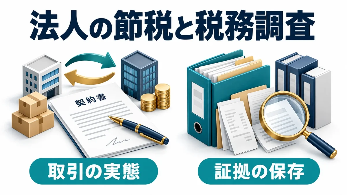 法人の節税と税務調査：取引の実態・証拠の保存