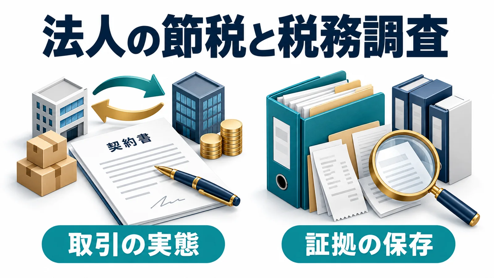 法人の節税と税務調査:取引の実態・証拠の保存