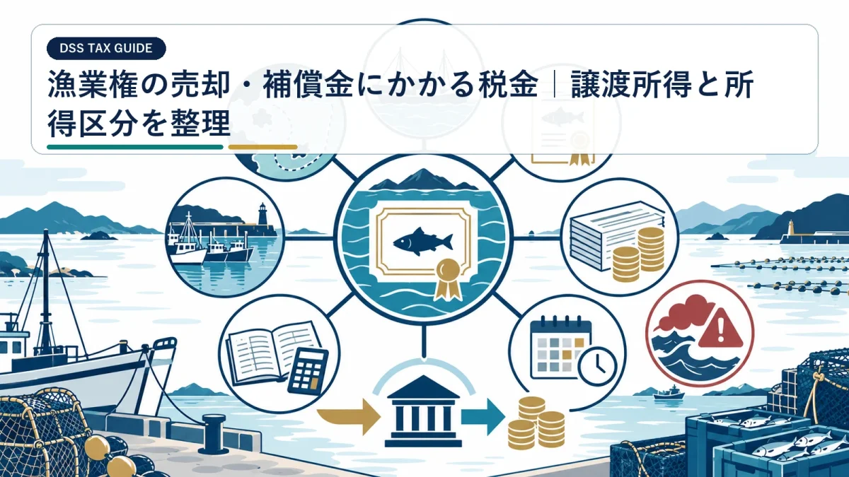 漁業権の売却・補償金にかかる税金｜譲渡所得と所得区分を整理