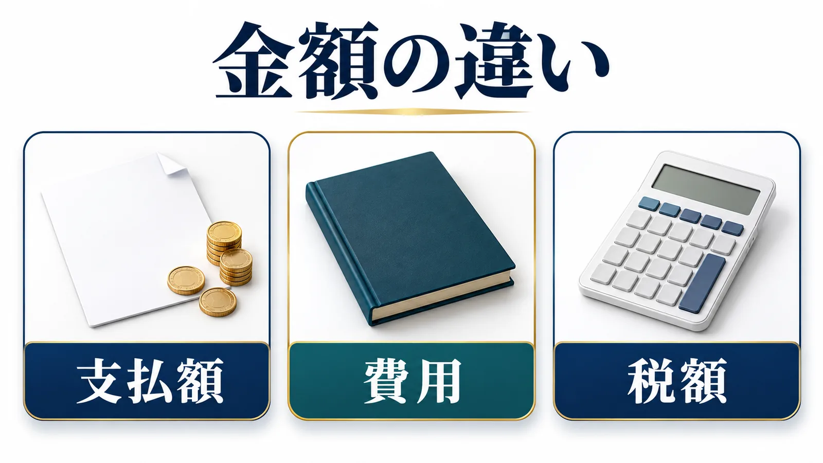 支払額と費用と税額の区別