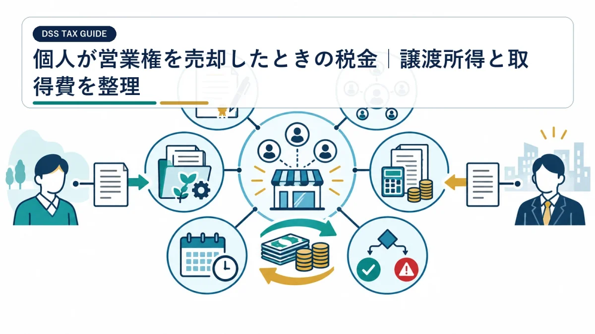 個人が営業権を売却したときの税金｜譲渡所得と取得費を整理
