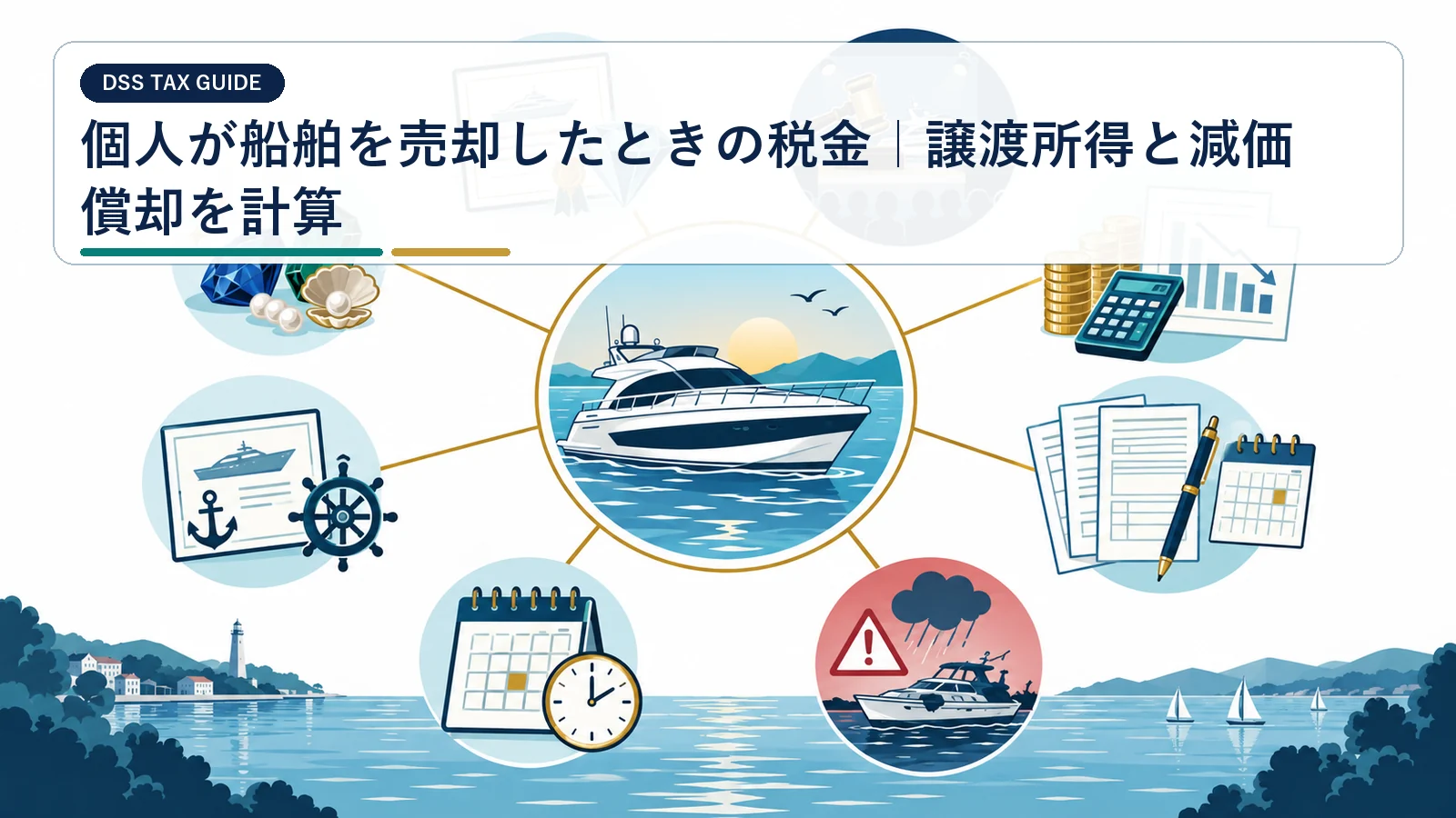 個人が船舶を売却したときの税金｜譲渡所得と減価償却を計算