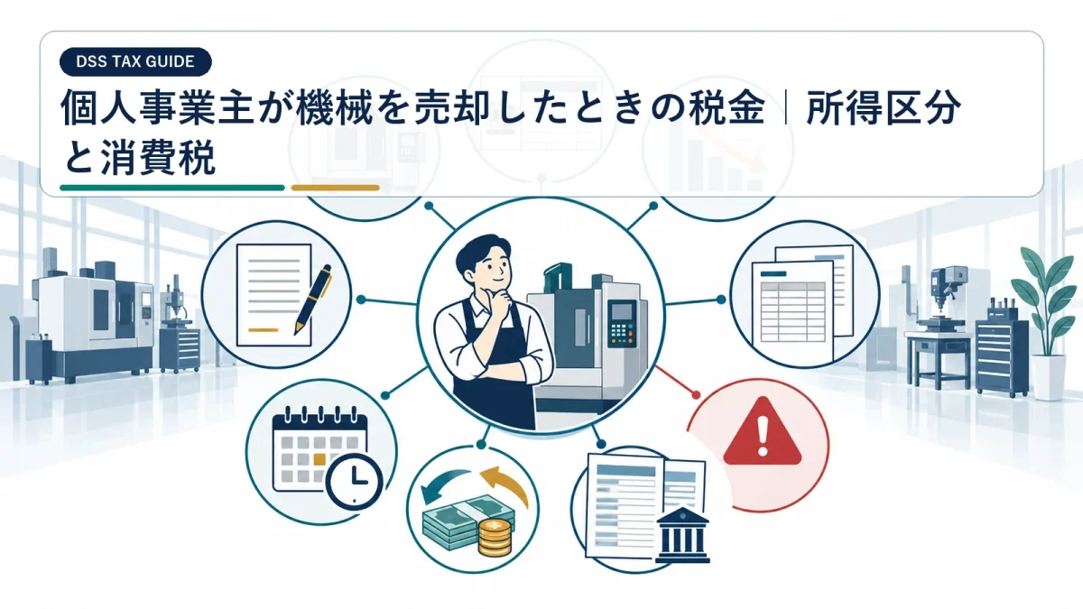 個人事業主が機械を売却したときの税金｜所得区分と消費税