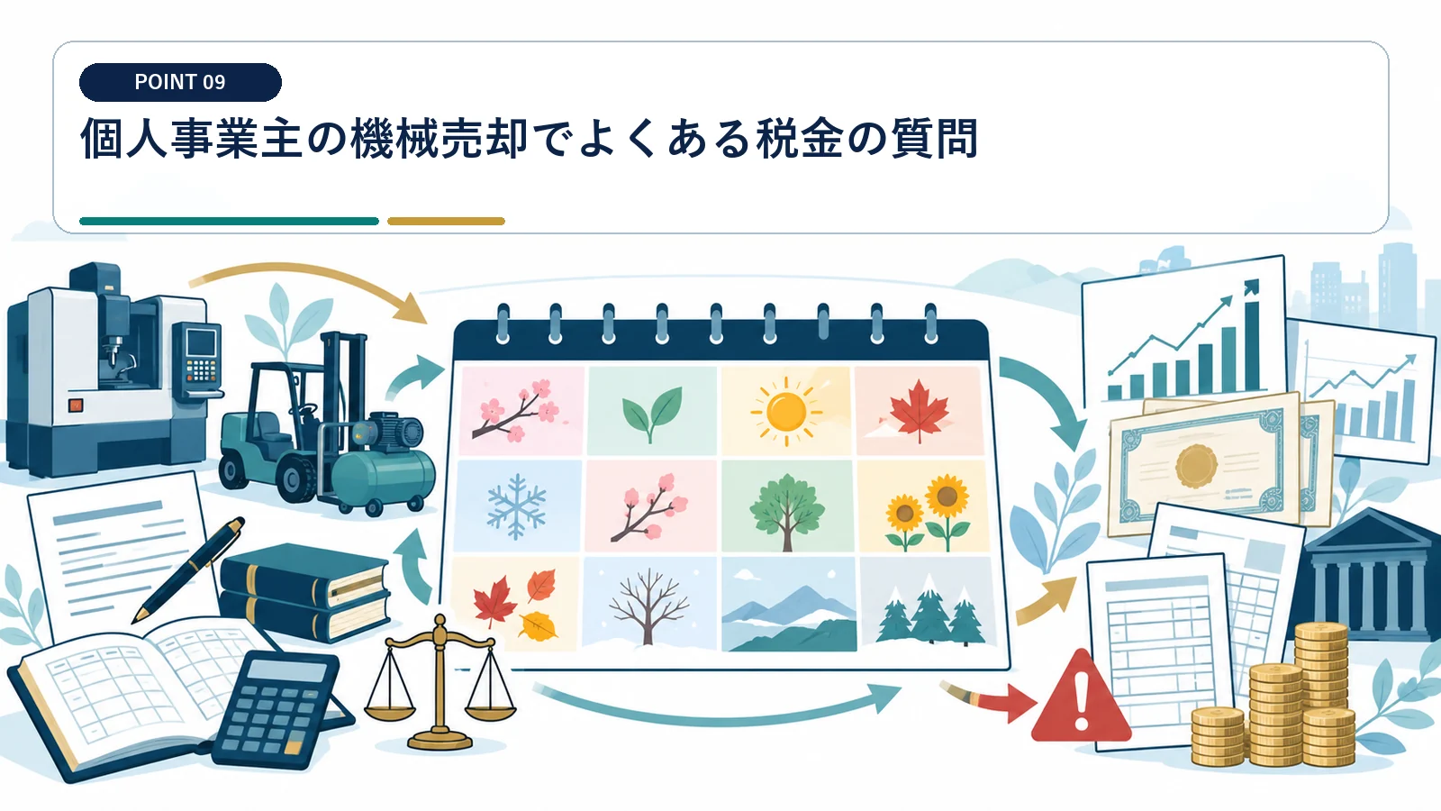 個人事業主の機械売却でよくある税金の質問