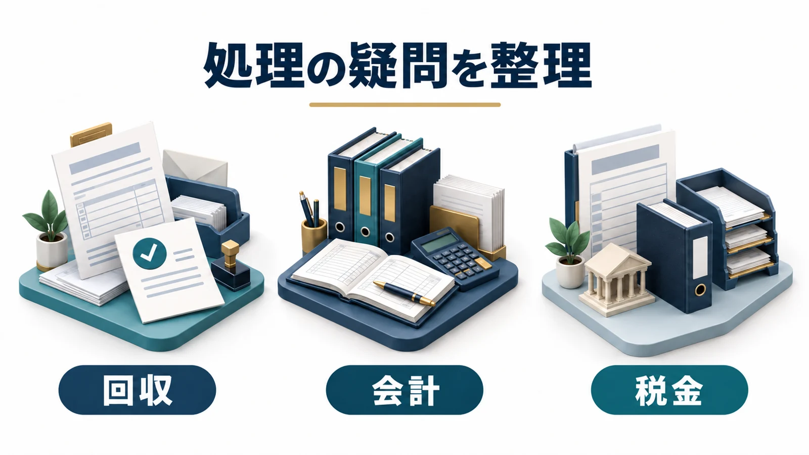 処理の疑問を整理：回収・会計・税金
