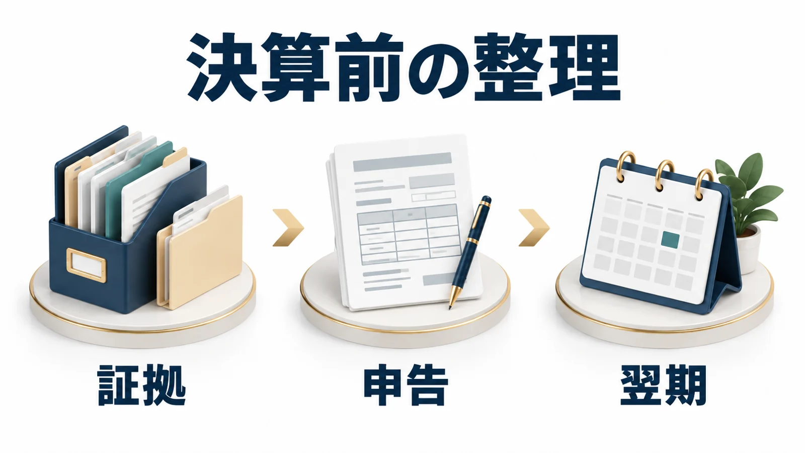 決算前の整理：証拠・申告・翌期
