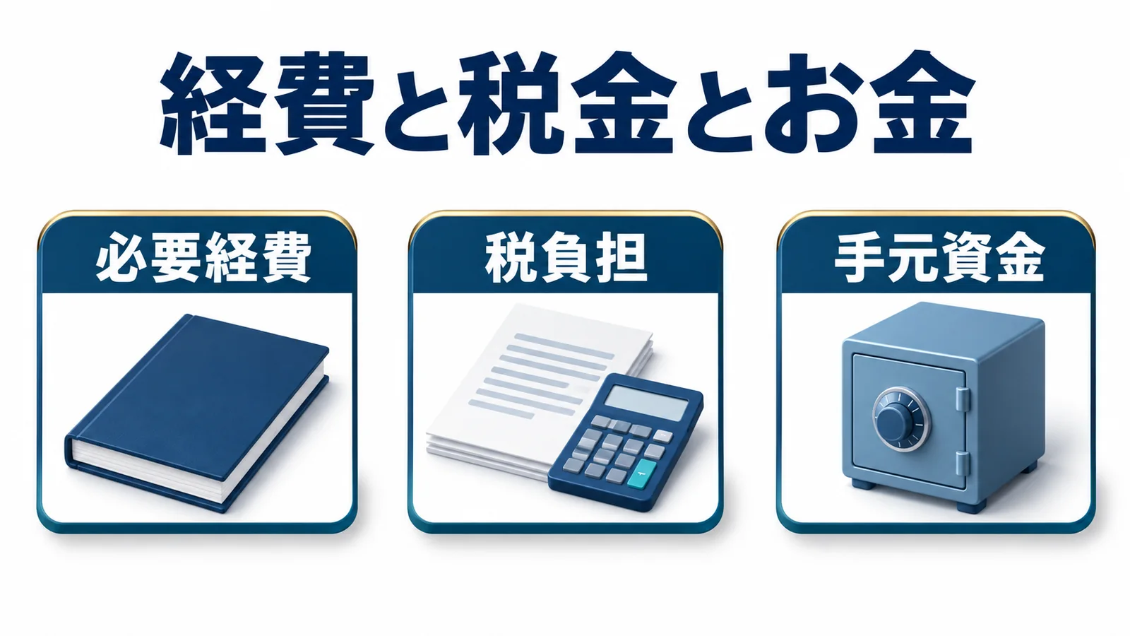 必要経費と税負担と手元資金を区別