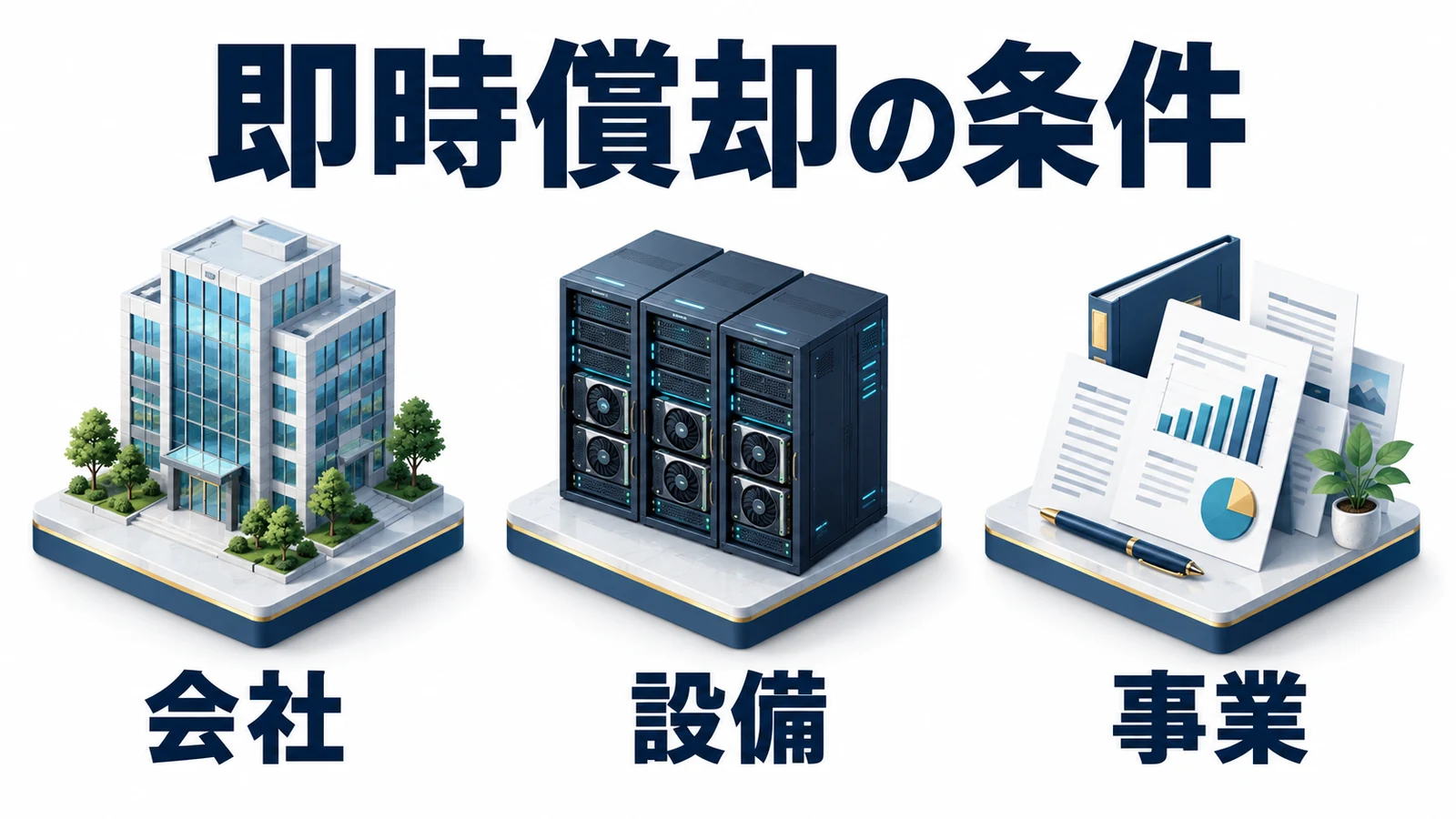 即時償却の会社と設備と事業の条件