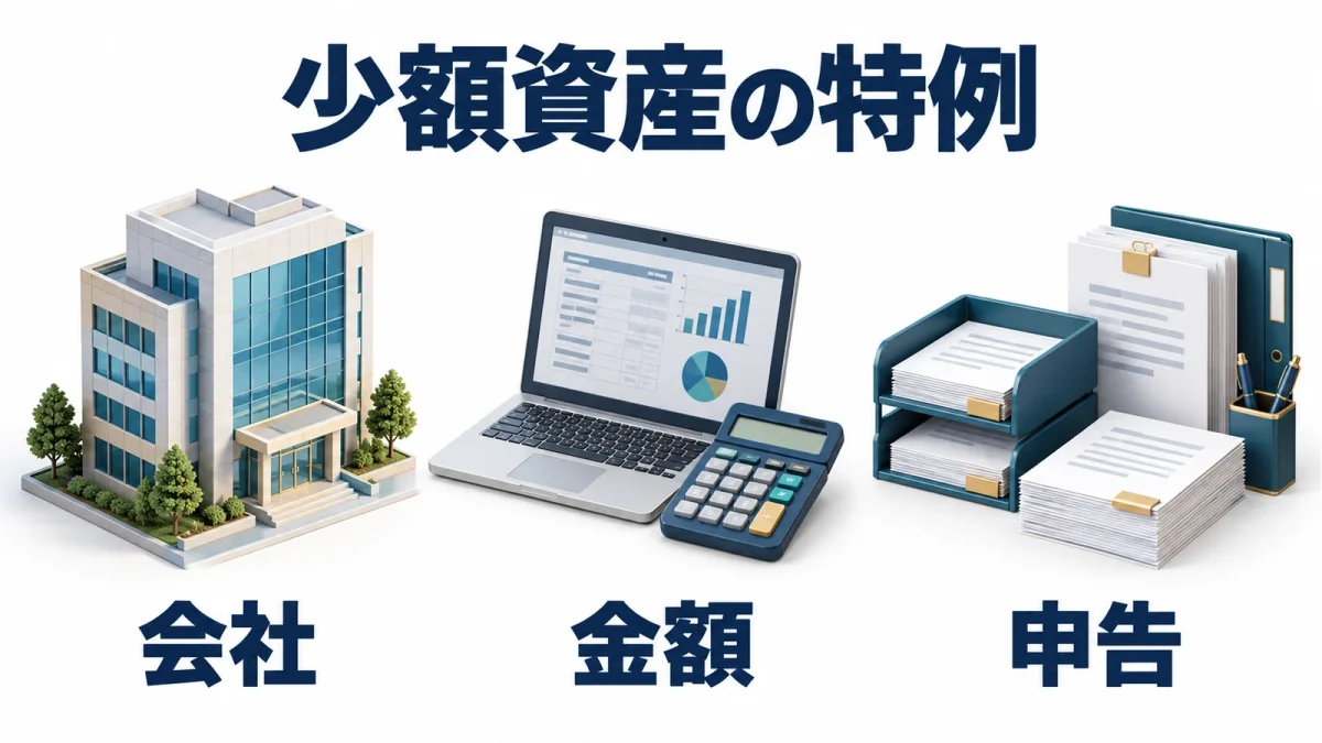 少額資産の特例を会社の要件・取得価額・申告の三点から確認