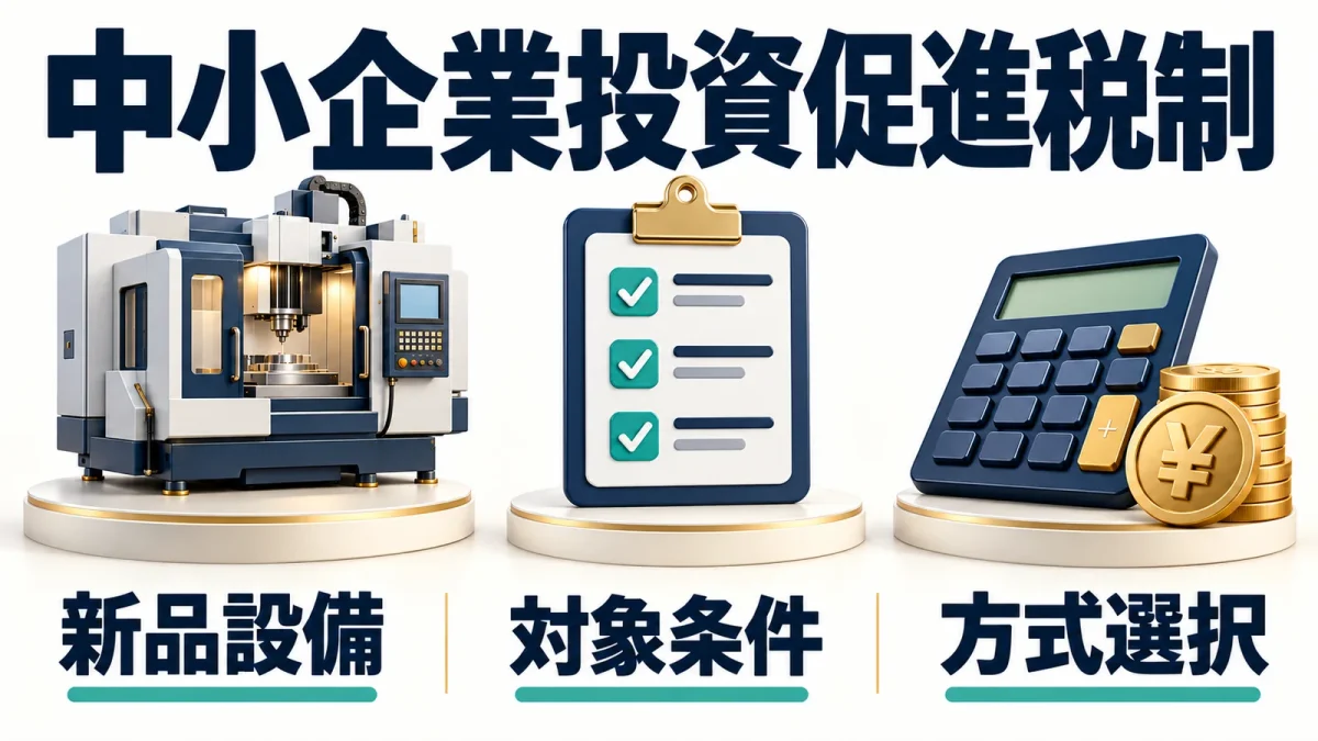 中小企業投資促進税制は対象となる新品設備の導入を税務面で支える制度